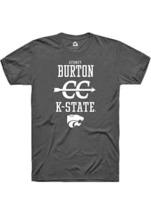 Sydney Burton Dark Grey K-State Wildcats NIL Sport Icon Short Sleeve T Shirt