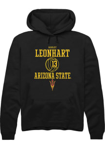 Ashley Leonhart  Rally Arizona State Sun Devils Mens Black NIL Sport Icon Long Sleeve Hoodie