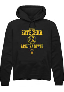 Estella Zatechka  Rally Arizona State Sun Devils Mens Black NIL Sport Icon Long Sleeve Hoodie