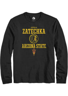 Estella Zatechka  Arizona State Sun Devils Black Rally NIL Sport Icon Long Sleeve T Shirt