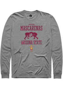 Tristan Mascarenas  Arizona State Sun Devils Grey Rally NIL Sport Icon Long Sleeve T Shirt