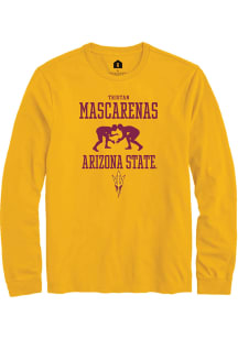 Tristan Mascarenas  Arizona State Sun Devils Gold Rally NIL Sport Icon Long Sleeve T Shirt