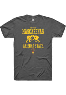 Tristan Mascarenas  Arizona State Sun Devils Dark Grey Rally NIL Sport Icon Short Sleeve T Shirt