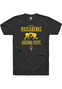 Tristan Mascarenas  Arizona State Sun Devils Black Rally NIL Sport Icon Short Sleeve T Shirt