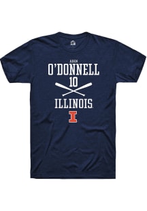 Aden O'Donnell  Illinois Fighting Illini Navy Blue Rally NIL Sport Icon Short Sleeve T Shirt