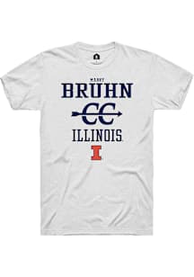 Mabry Bruhn  Illinois Fighting Illini White Rally NIL Sport Icon Short Sleeve T Shirt