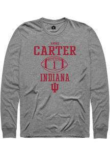 Andre Carter  Indiana Hoosiers Grey Rally NIL Sport Icon Long Sleeve T Shirt