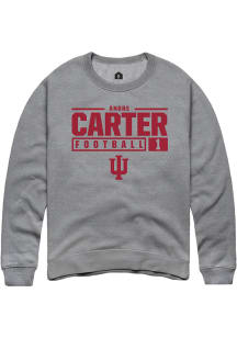Andre Carter  Rally Indiana Hoosiers Mens Graphite NIL Stacked Box Long Sleeve Crew Sweatshirt