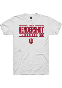 Bryce Hendershot  Indiana Hoosiers White Rally NIL Stacked Box Short Sleeve T Shirt