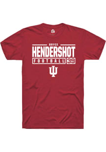 Bryce Hendershot  Indiana Hoosiers Red Rally NIL Stacked Box Short Sleeve T Shirt