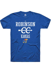TJ Robinson  Kansas Jayhawks Blue Rally NIL Sport Icon Short Sleeve T Shirt