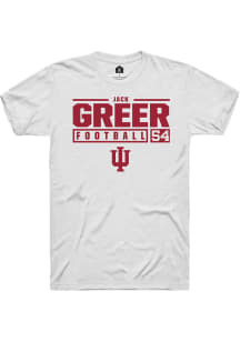 Jack Greer  Indiana Hoosiers White Rally NIL Stacked Box Short Sleeve T Shirt