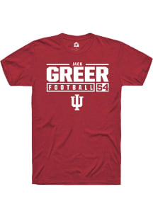 Jack Greer  Indiana Hoosiers Red Rally NIL Stacked Box Short Sleeve T Shirt