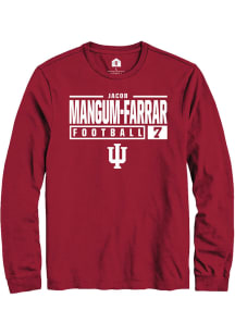 Jacob Mangum-Farrar  Indiana Hoosiers Red Rally NIL Stacked Box Long Sleeve T Shirt