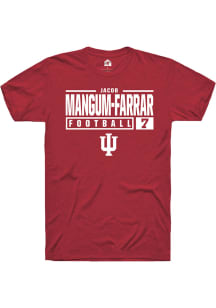 Jacob Mangum-Farrar  Indiana Hoosiers Red Rally NIL Stacked Box Short Sleeve T Shirt