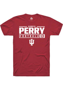 Kamryn Perry  Indiana Hoosiers Red Rally NIL Stacked Box Short Sleeve T Shirt