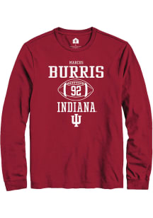 Marcus Burris  Indiana Hoosiers Red Rally NIL Sport Icon Long Sleeve T Shirt
