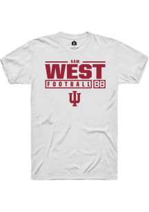 Sam West  Indiana Hoosiers White Rally NIL Stacked Box Short Sleeve T Shirt