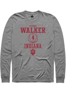 Anthony Walker  Indiana Hoosiers Grey Rally NIL Sport Icon Long Sleeve T Shirt