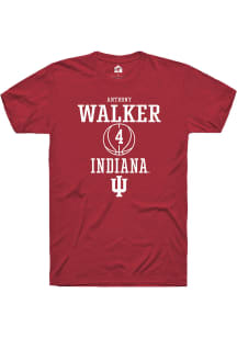 Anthony Walker  Indiana Hoosiers Red Rally NIL Sport Icon Short Sleeve T Shirt