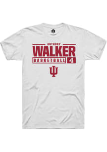 Anthony Walker  Indiana Hoosiers White Rally NIL Stacked Box Short Sleeve T Shirt