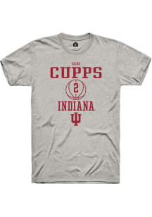 Gabe Cupps  Indiana Hoosiers Ash Rally NIL Sport Icon Short Sleeve T Shirt