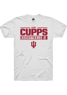 Gabe Cupps  Indiana Hoosiers White Rally NIL Stacked Box Short Sleeve T Shirt