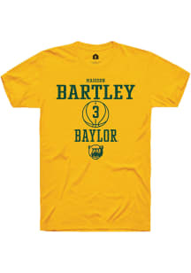 Madison Bartley  Baylor Bears Gold Rally NIL Sport Icon Short Sleeve T Shirt