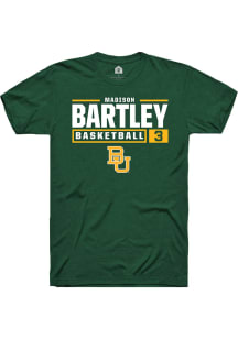 Madison Bartley  Baylor Bears Green Rally NIL Stacked Box Short Sleeve T Shirt