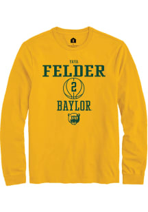 Yaya Felder  Baylor Bears Gold Rally NIL Sport Icon Long Sleeve T Shirt