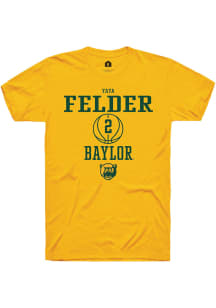Yaya Felder  Baylor Bears Gold Rally NIL Sport Icon Short Sleeve T Shirt