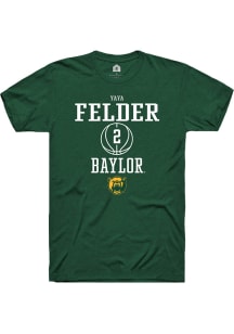 Yaya Felder  Baylor Bears Green Rally NIL Sport Icon Short Sleeve T Shirt