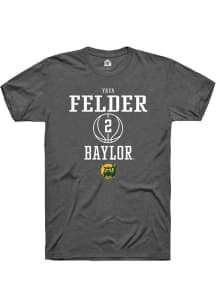 Yaya Felder  Baylor Bears Dark Grey Rally NIL Sport Icon Short Sleeve T Shirt