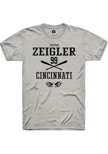 Trevor Zeigler  Cincinnati Bearcats Ash Rally NIL Sport Icon Short Sleeve T Shirt