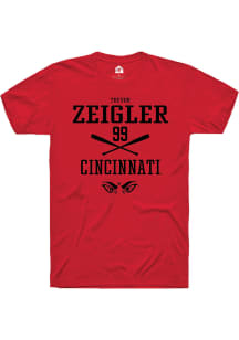 Trevor Zeigler  Cincinnati Bearcats Red Rally NIL Sport Icon Short Sleeve T Shirt