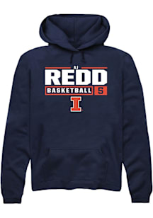 AJ Redd  Rally Illinois Fighting Illini Mens Navy Blue NIL Stacked Box Long Sleeve Hoodie