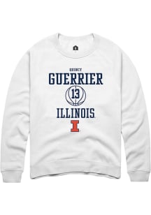 Quincy Guerrier  Rally Illinois Fighting Illini Mens White NIL Sport Icon Long Sleeve Crew Sweat..