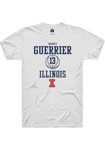 Quincy Guerrier  Illinois Fighting Illini White Rally NIL Sport Icon Short Sleeve T Shirt