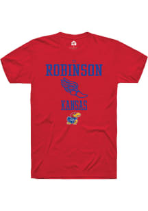 TJ Robinson  Kansas Jayhawks Red Rally NIL Sport Icon Short Sleeve T Shirt