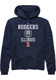 Ty Rodgers  Rally Illinois Fighting Illini Mens Navy Blue NIL Sport Icon Long Sleeve Hoodie