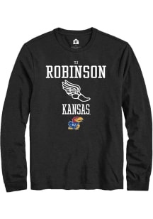 TJ Robinson  Kansas Jayhawks Black Rally NIL Sport Icon Long Sleeve T Shirt