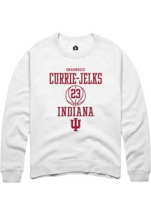 Sharnecce Currie-Jelks  Rally Indiana Hoosiers Mens White NIL Sport Icon Long Sleeve Crew Sweats..