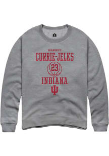 Sharnecce Currie-Jelks  Rally Indiana Hoosiers Mens Graphite NIL Sport Icon Long Sleeve Crew Swe..