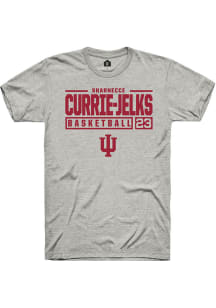 Sharnecce Currie-Jelks  Indiana Hoosiers Ash Rally NIL Stacked Box Short Sleeve T Shirt