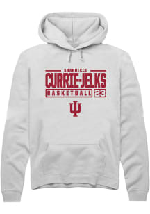 Sharnecce Currie-Jelks  Rally Indiana Hoosiers Mens White NIL Stacked Box Long Sleeve Hoodie
