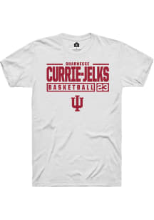 Sharnecce Currie-Jelks  Indiana Hoosiers White Rally NIL Stacked Box Short Sleeve T Shirt