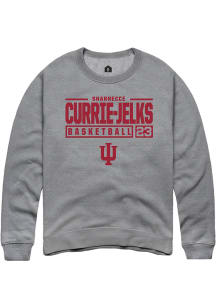 Sharnecce Currie-Jelks  Rally Indiana Hoosiers Mens Graphite NIL Stacked Box Long Sleeve Crew Sw..