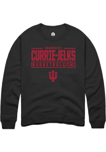 Sharnecce Currie-Jelks  Rally Indiana Hoosiers Mens Black NIL Stacked Box Long Sleeve Crew Sweat..