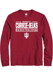 Sharnecce Currie-Jelks  Indiana Hoosiers Red Rally NIL Stacked Box Long Sleeve T Shirt