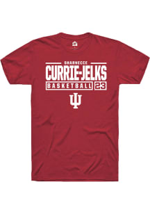 Sharnecce Currie-Jelks  Indiana Hoosiers Red Rally NIL Stacked Box Short Sleeve T Shirt